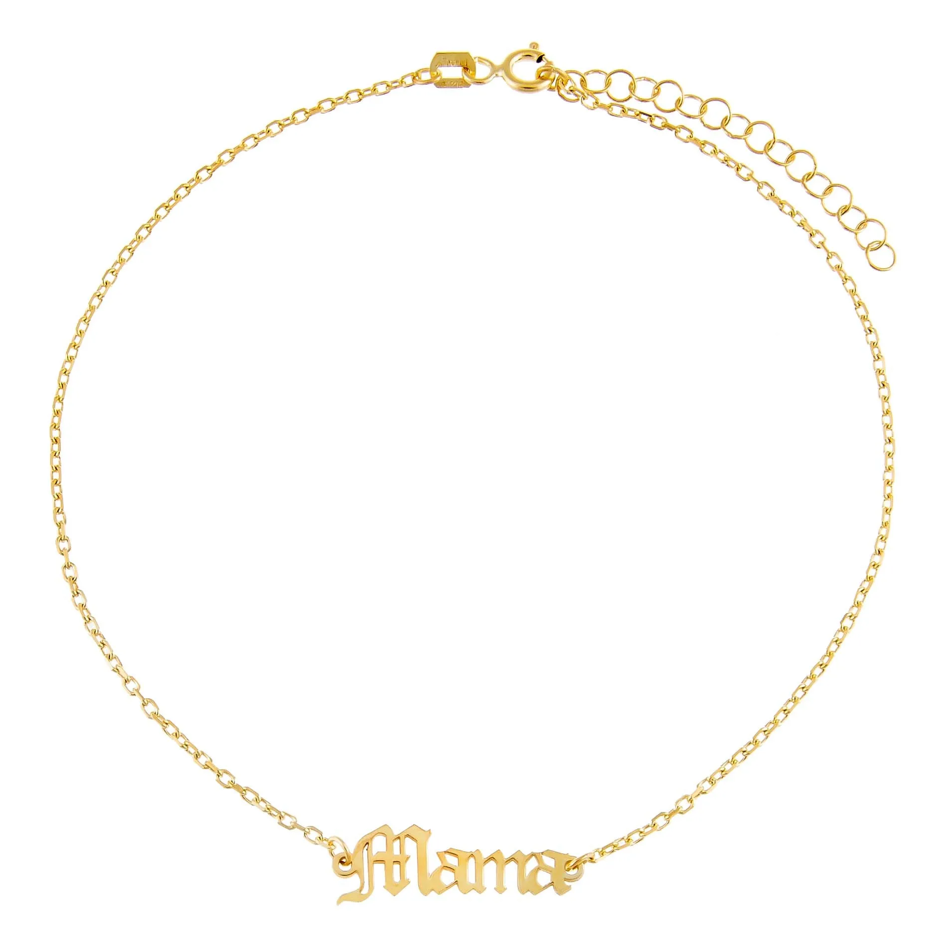 Gothic Mama Nameplate Anklet sold by Adina Eden's