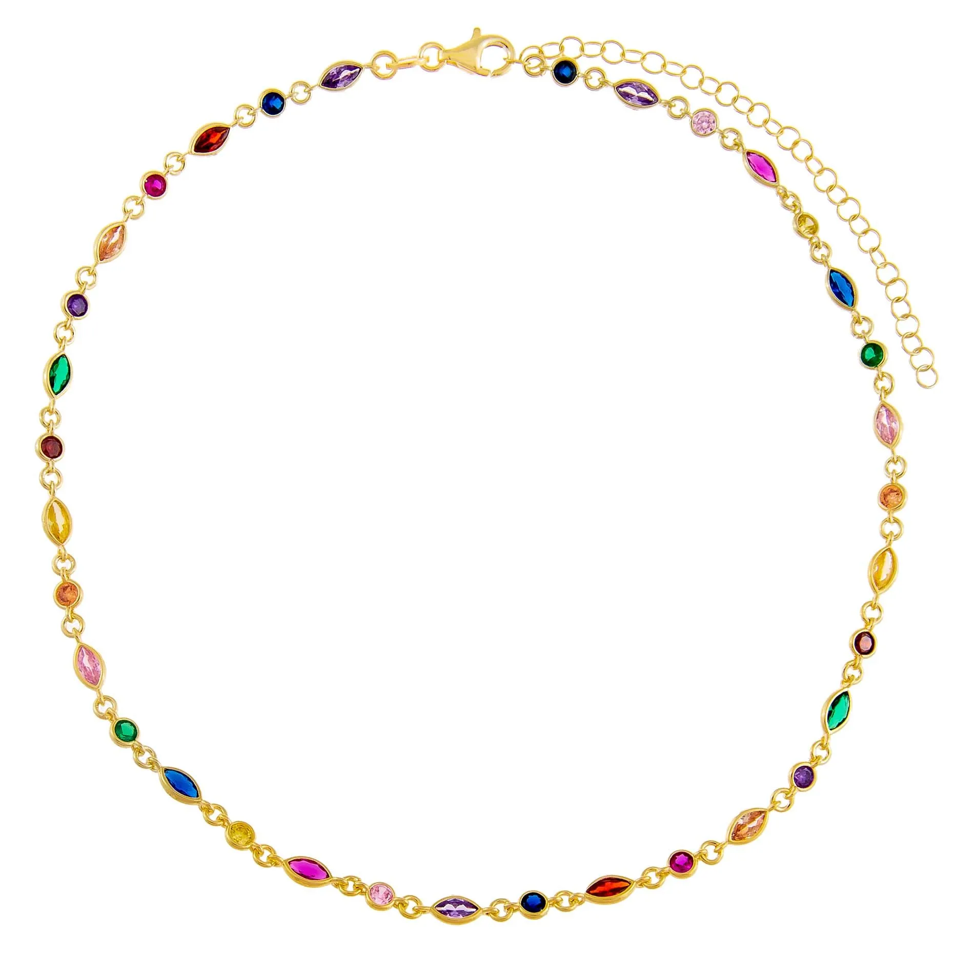 CZ Bezel Colored Marquise Choker sold by Adina Eden's product image thumbnail 2
