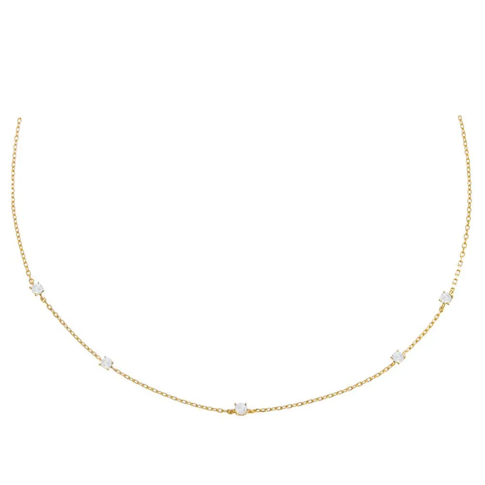 Colored Bezel Station Choker sold by Adina Eden's