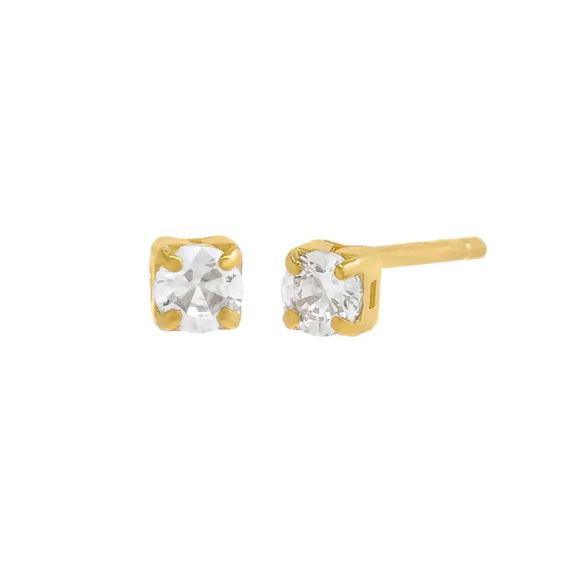 Itty Bitty Solitaire CZ Stud Earring sold by Adina Eden's