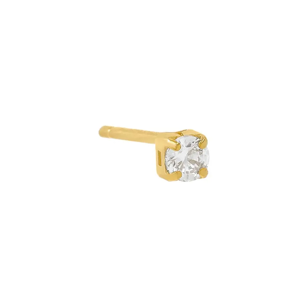 Itty Bitty Solitaire CZ Stud Earring sold by Adina Eden's product image thumbnail 4