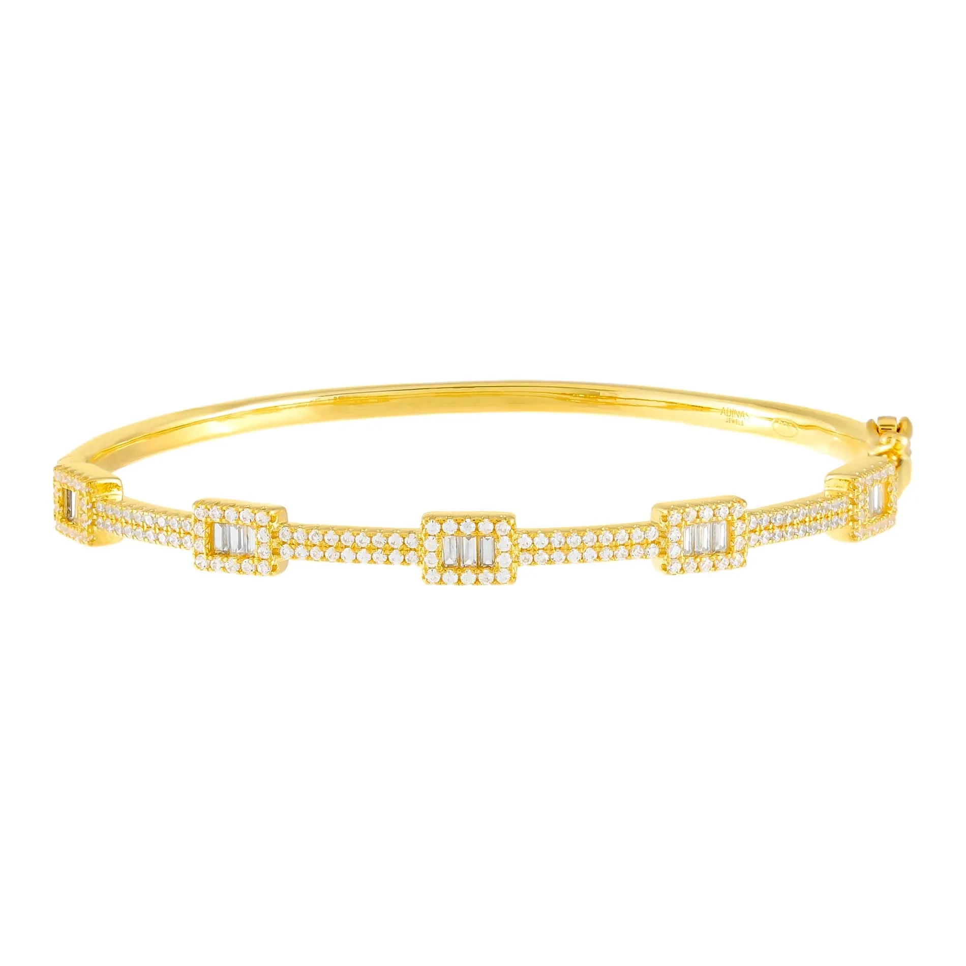 CZ Illusion Baguette Bangle sold by Adina Eden's product image thumbnail 2
