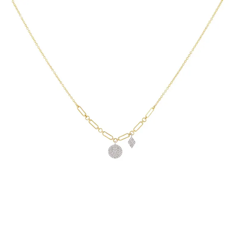 Dainty Diamond Charm Necklace 14K sold by Adina Eden's