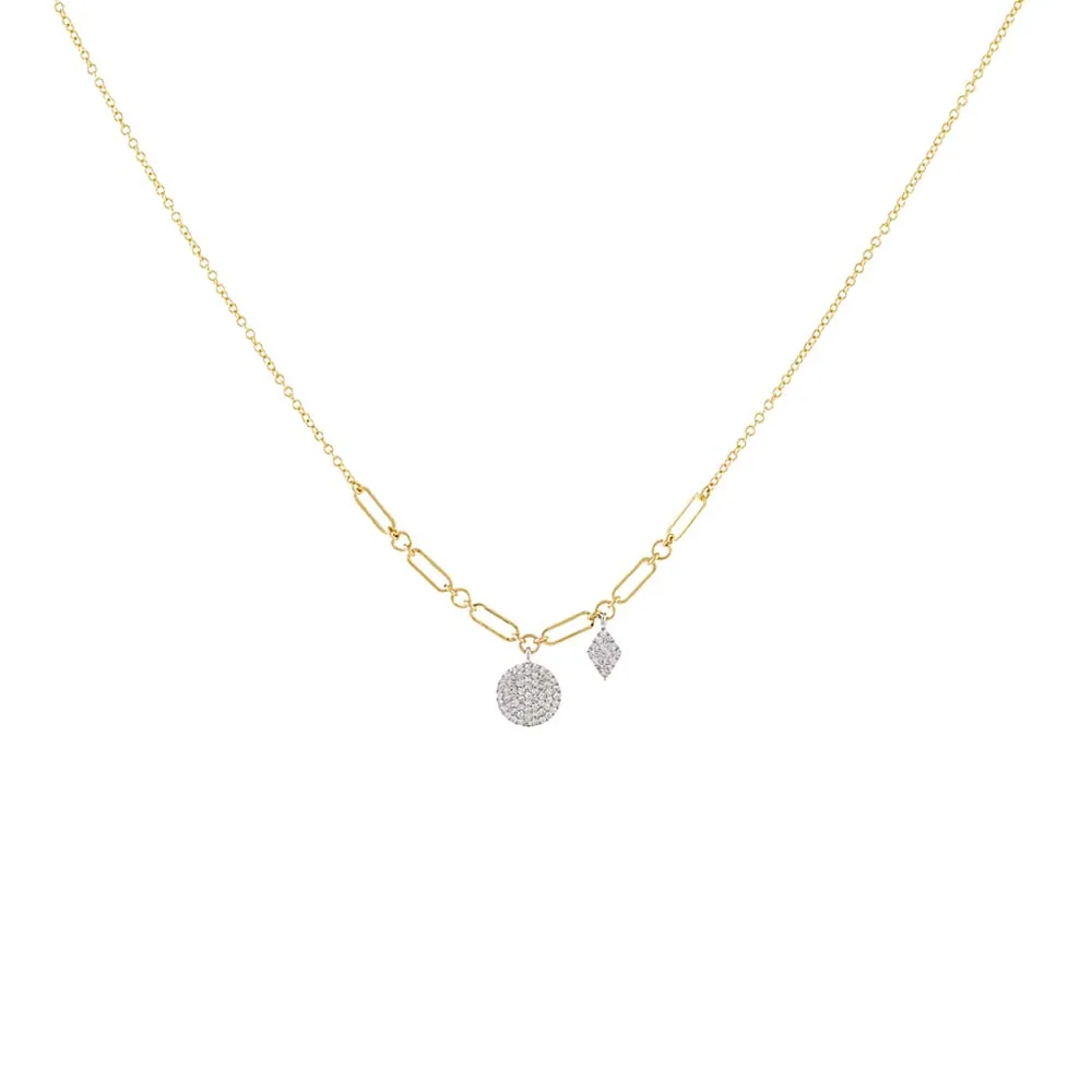 Dainty Diamond Charm Necklace 14K sold by Adina Eden's