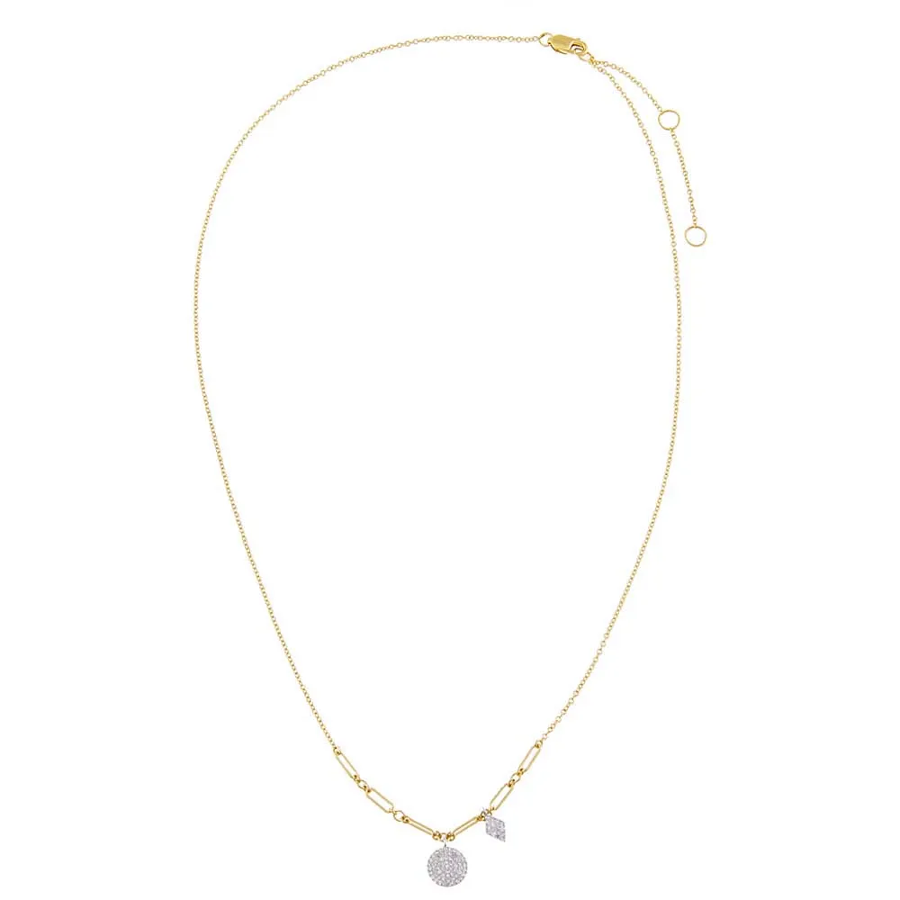 Dainty Diamond Charm Necklace 14K sold by Adina Eden's product image thumbnail 3