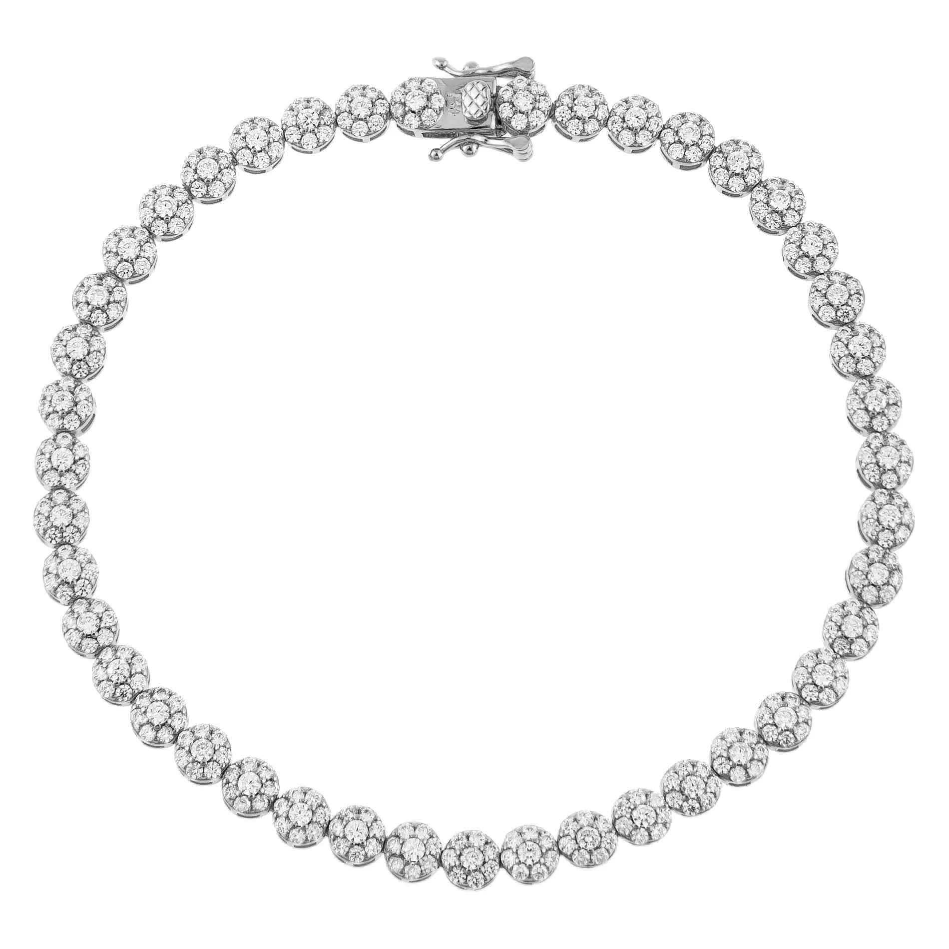 Pavé Multi Flower Anklet sold by Adina Eden's product image thumbnail 3