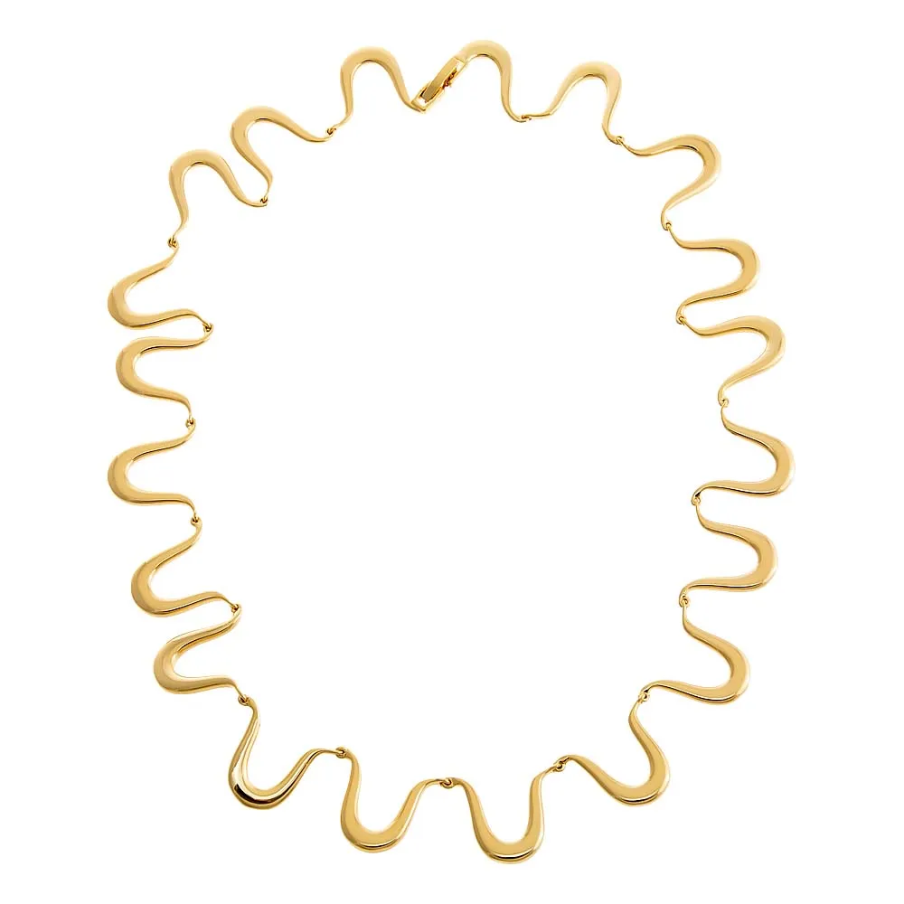 Thin Squiggle Necklace sold by Adina Eden's product image thumbnail 4