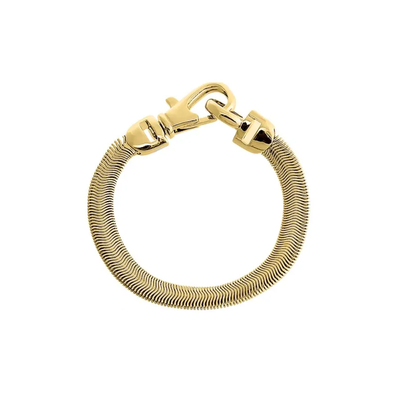 Solid Large Clasp Wide Snake Chain Bracelet sold by Adina Eden's