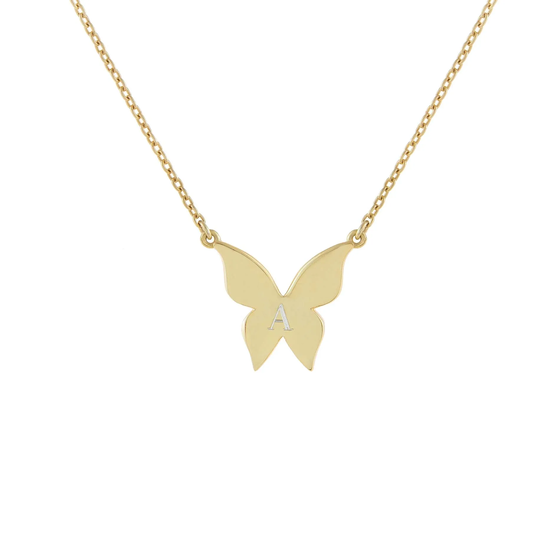 Engraved Butterfly Necklace sold by Adina Eden's