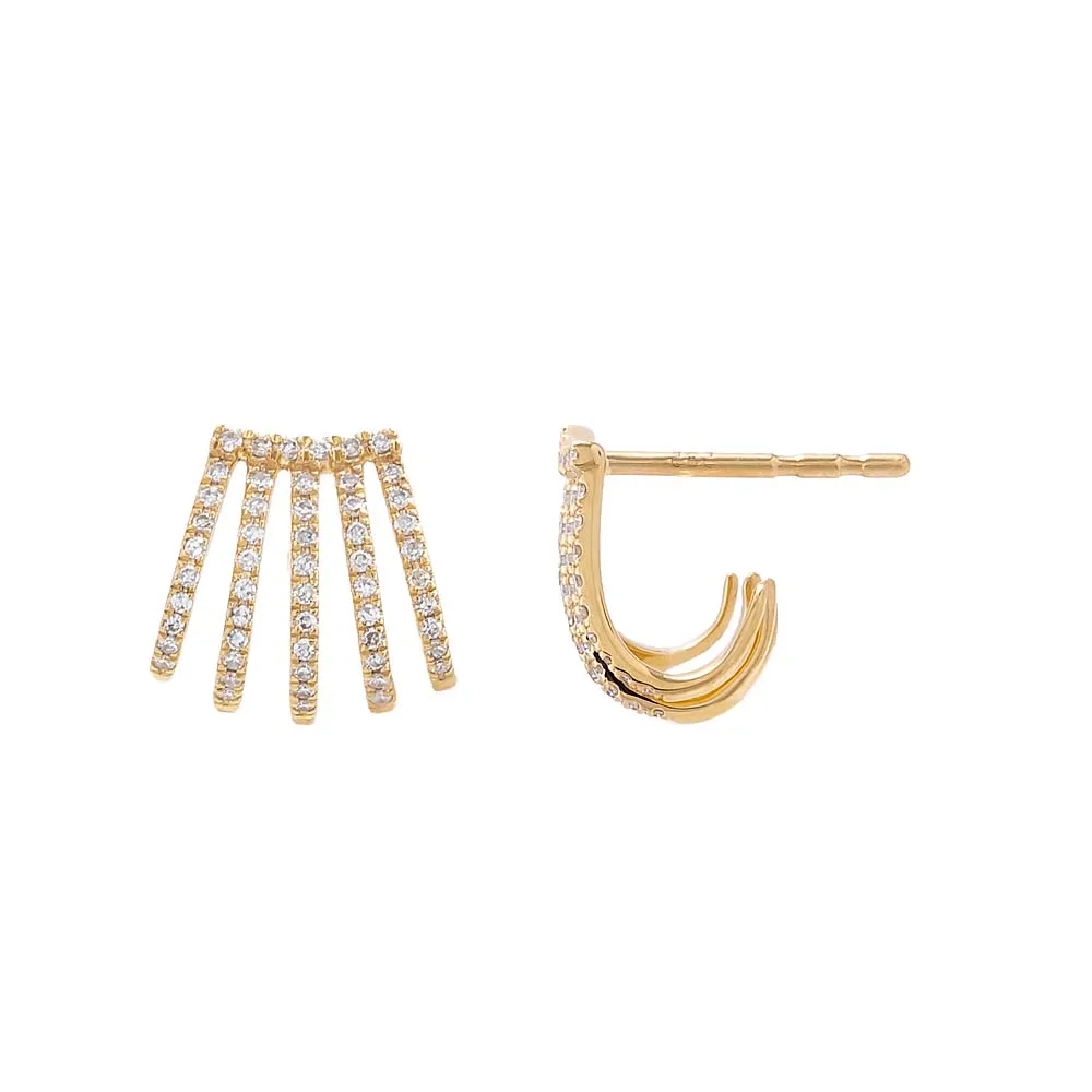 Diamond Pave Cage Stud Earring 14K sold by Adina Eden's