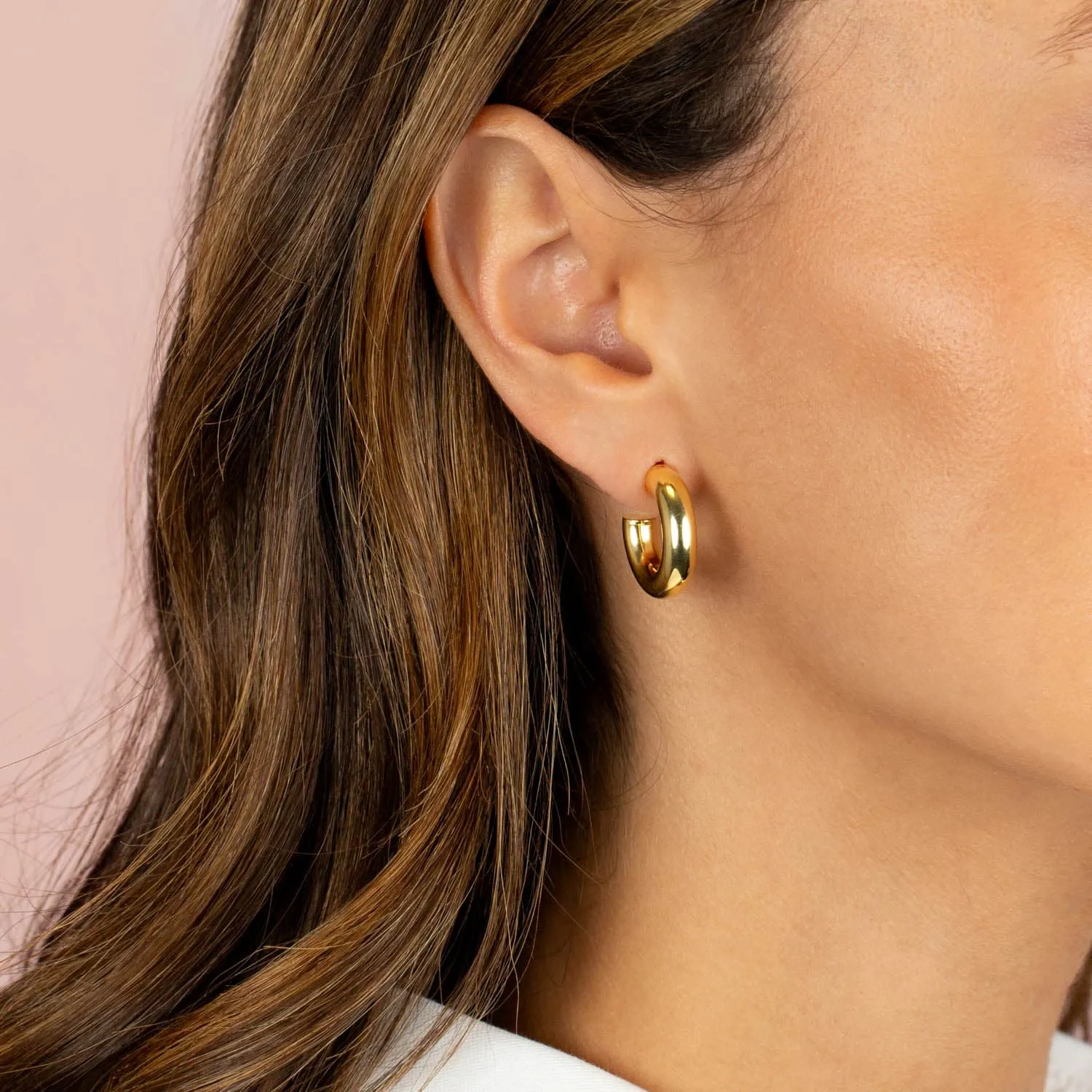 Thick Hollow Hoop Earring sold by Adina Eden's product image thumbnail 2