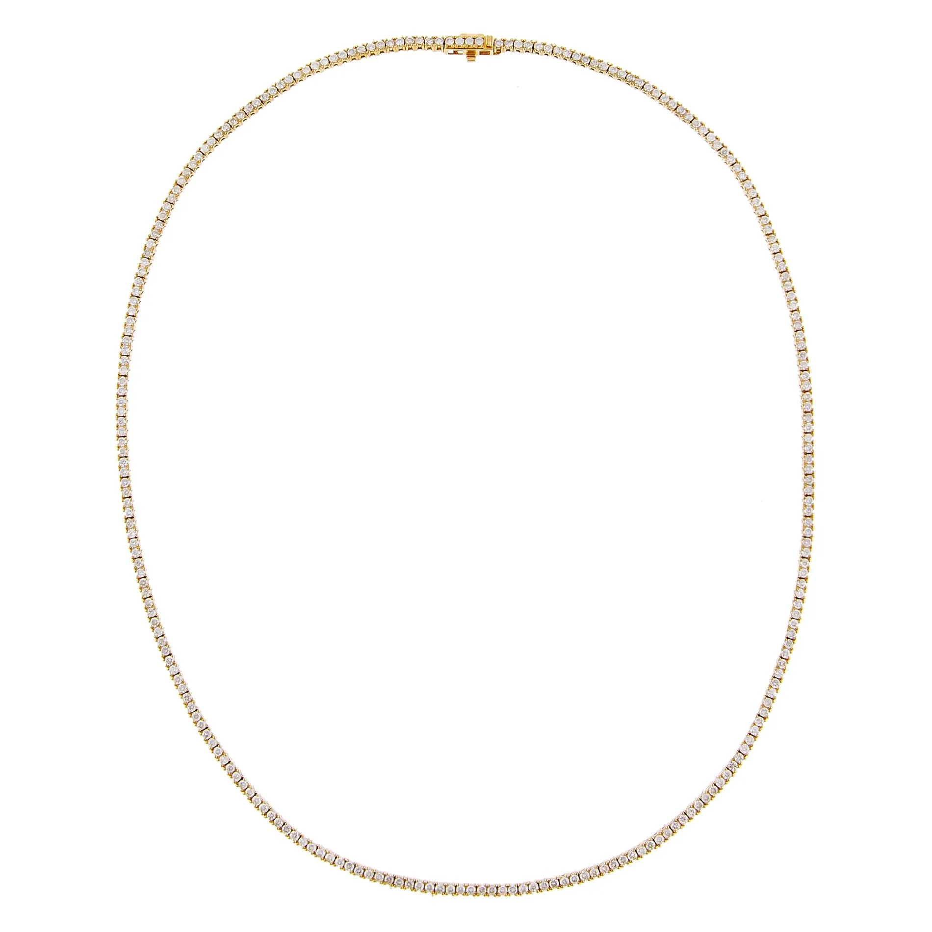 Diamond Thin Tennis Necklace 14K sold by Adina Eden's product image thumbnail 3