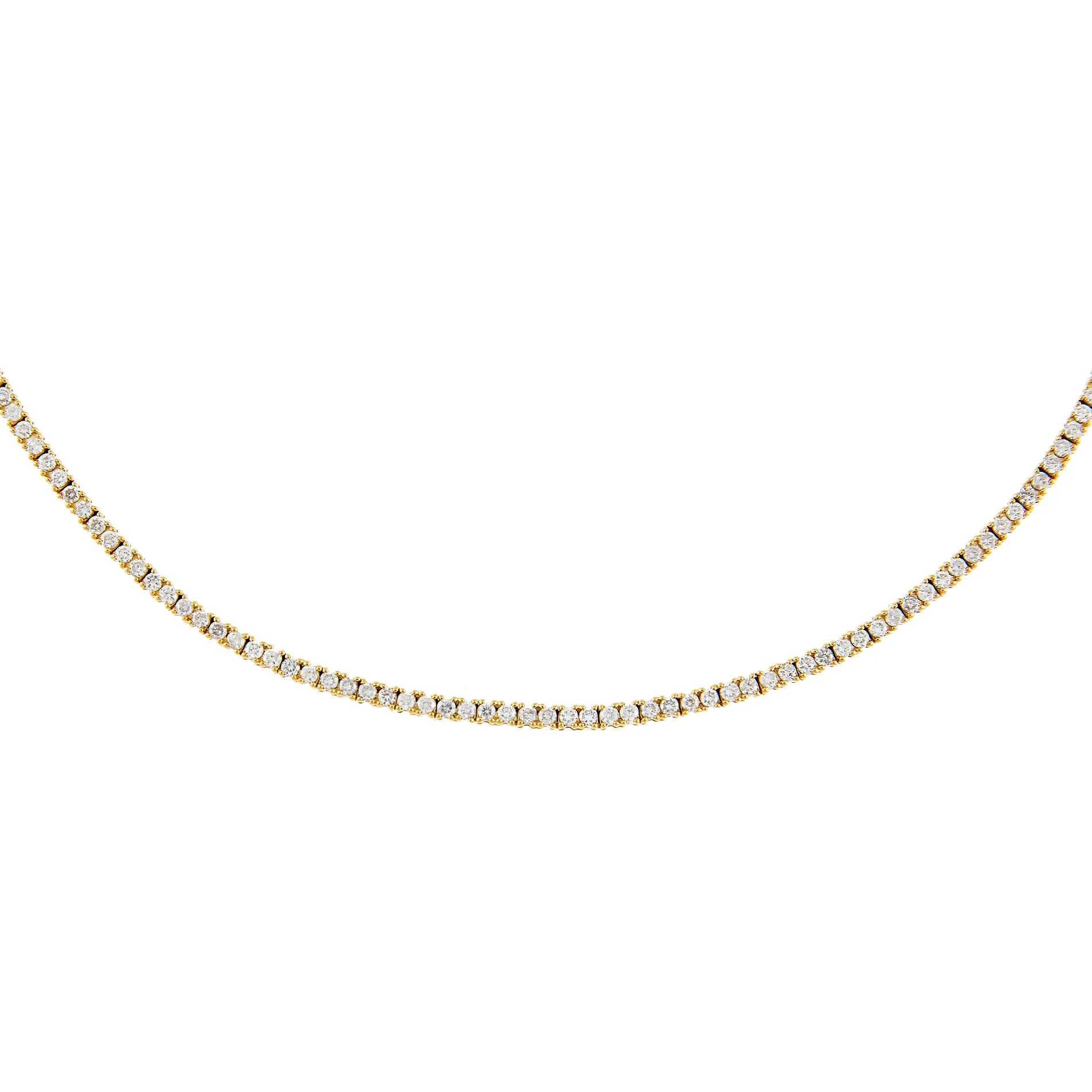 Diamond Thin Tennis Necklace 14K sold by Adina Eden's