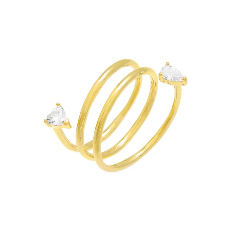 Spiral Multi Shape CZ Ring sold by Adina Eden's