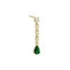 Colored CZ Teardrop Drop Stud Earring sold by Adina Eden's