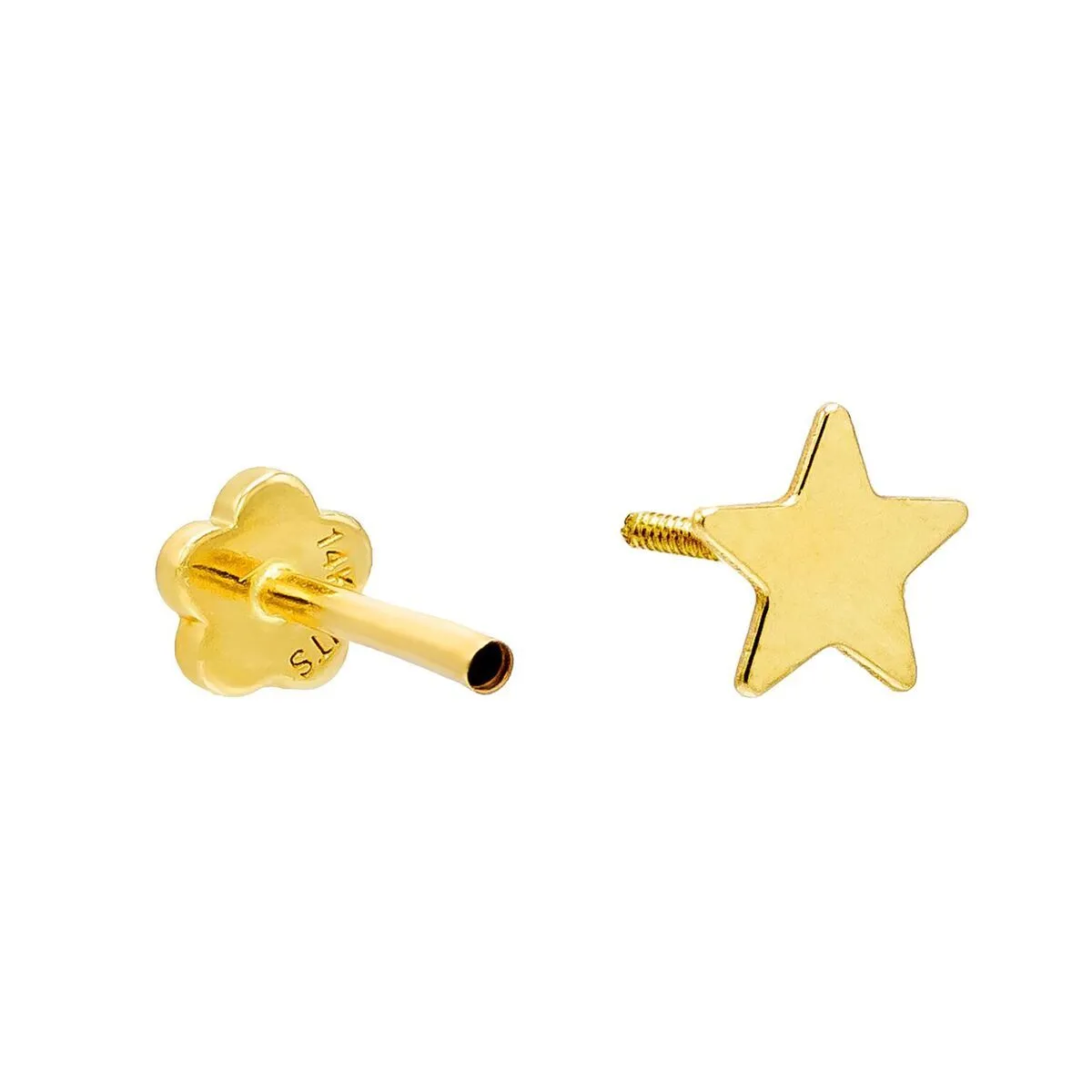 Star Threader Stud Earring 14K sold by Adina Eden's product image thumbnail 3