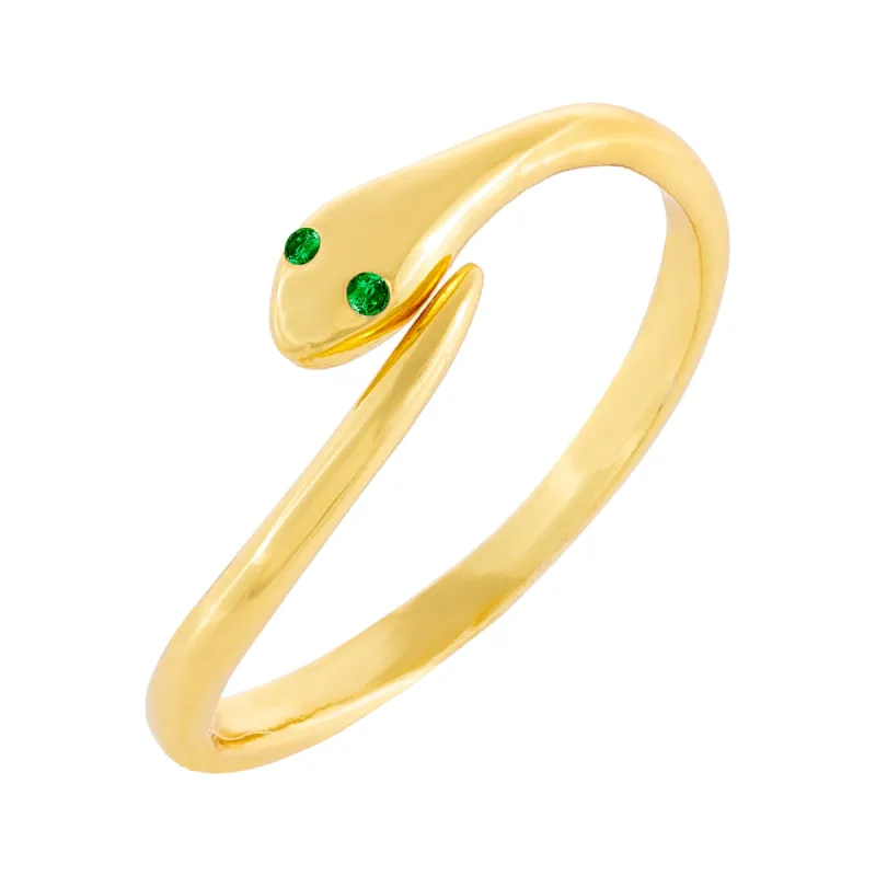 CZ Snake Wrap Ring sold by Adina Eden's