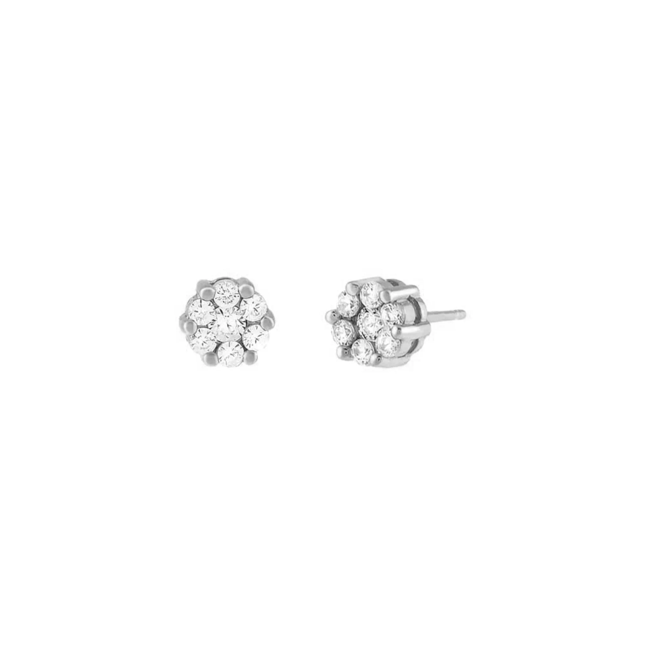 Crystal Flower Stud Earring sold by Adina Eden's product image thumbnail 5
