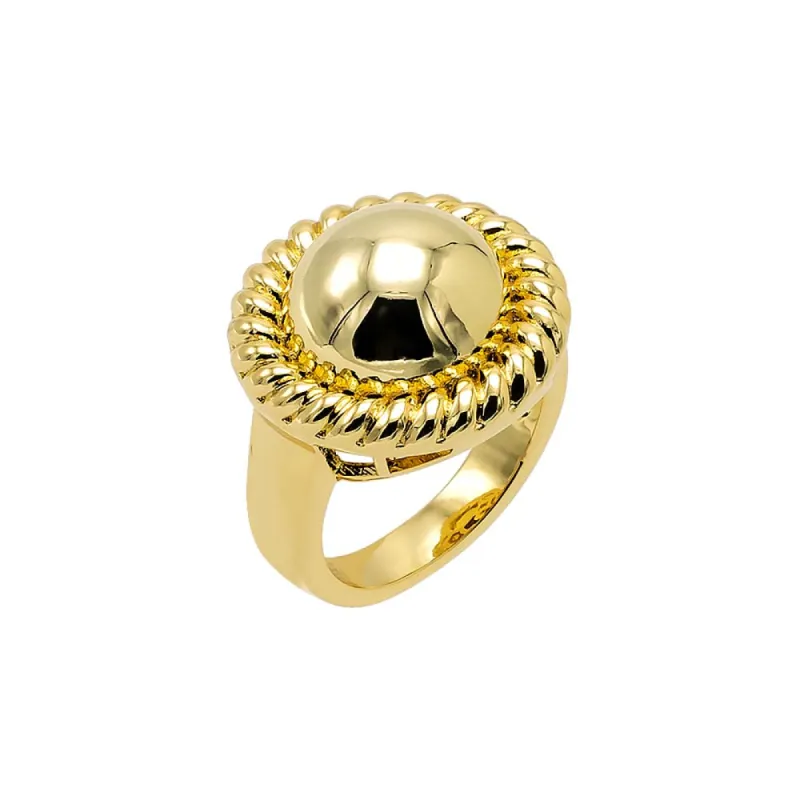 Solid Rounded Rope Statement Ring sold by Adina Eden's