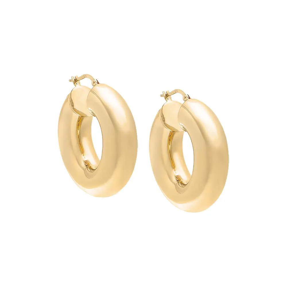Tire Hoop Earring 14K sold by Adina Eden's