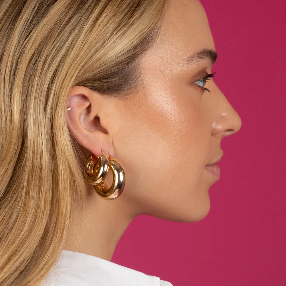 Tire Hoop Earring 14K sold by Adina Eden's product image thumbnail 4