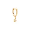 Mini Dangling Diamond Star Huggie Earring 14K sold by Adina Eden's