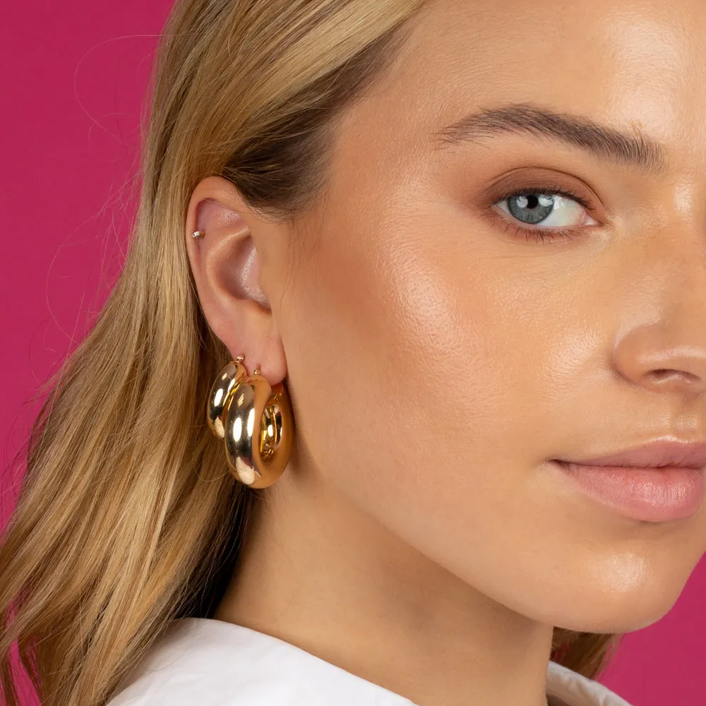 Tire Hoop Earring 14K sold by Adina Eden's product image thumbnail 2