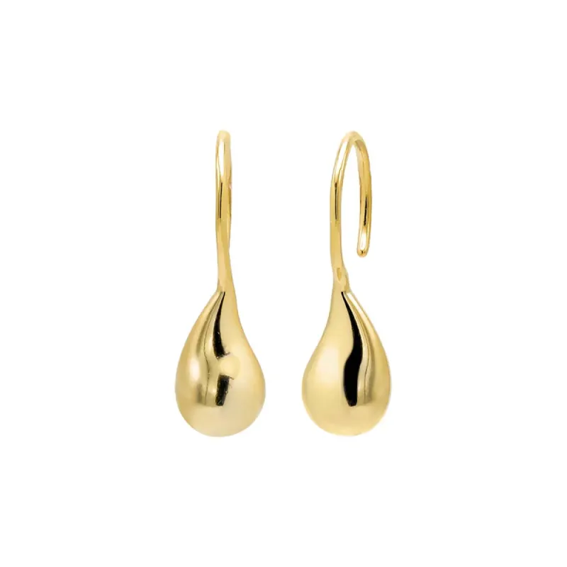 Solid Curved Teardrop Drop Earring sold by Adina Eden's
