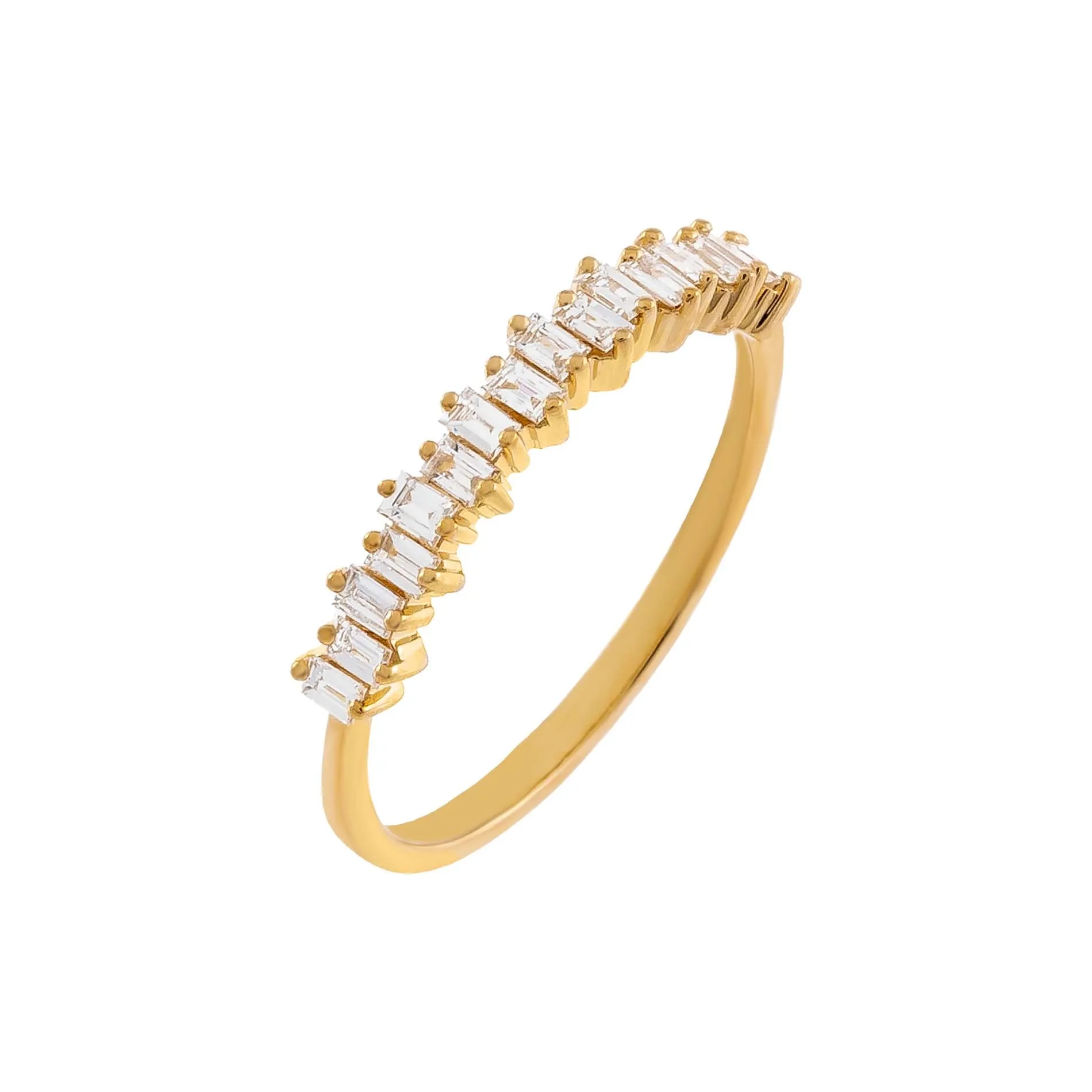 Diamond Baguette Band 14K sold by Adina Eden's