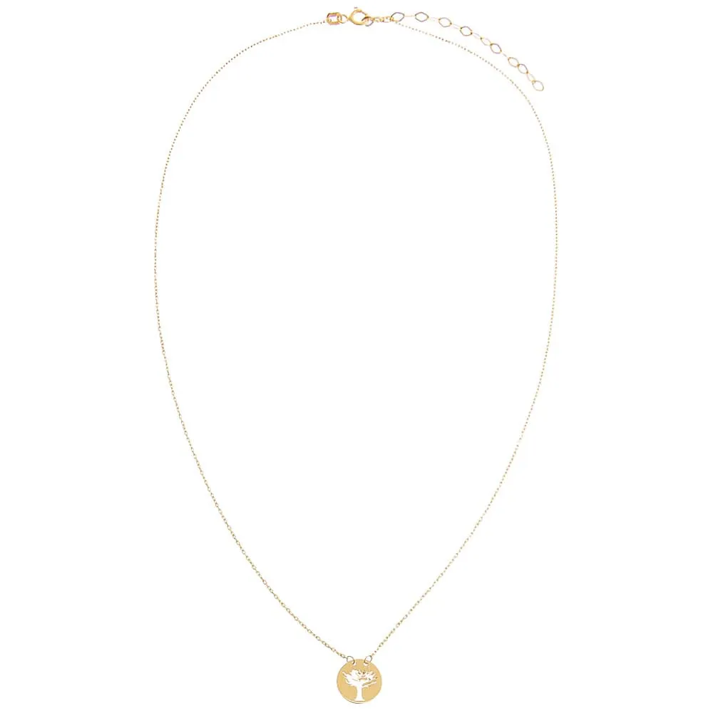Tree Of Life Cutout Disc Necklace 14K sold by Adina Eden's product image thumbnail 3