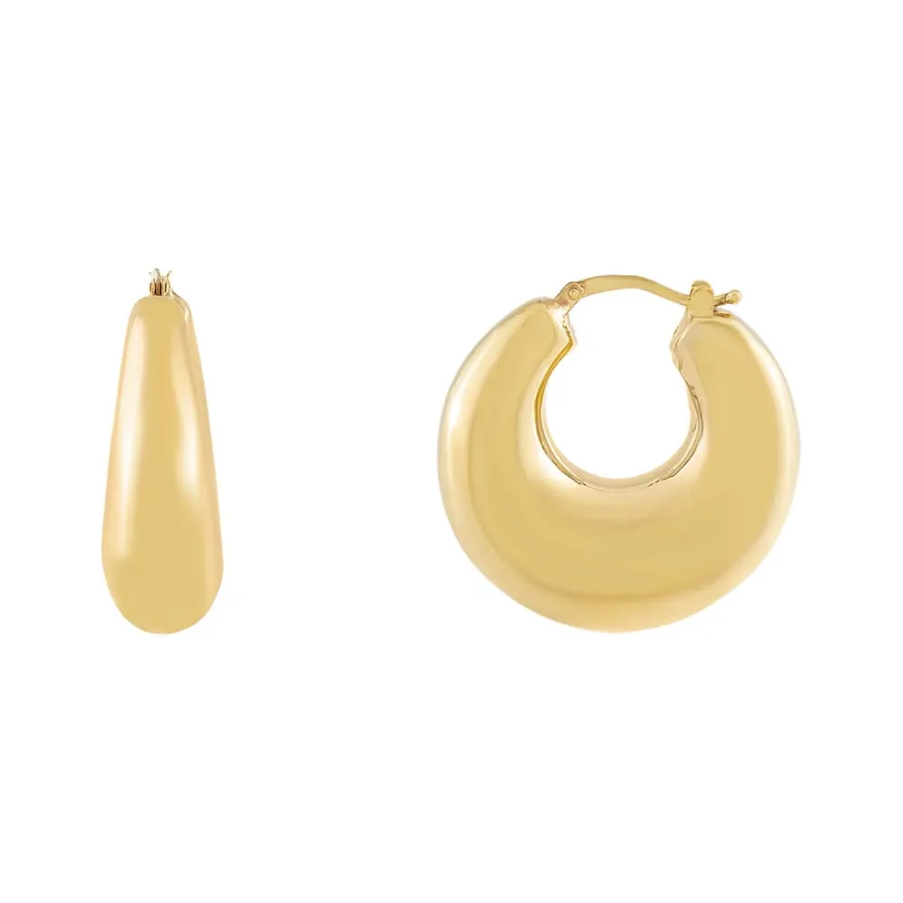 Chubby Hoop Earring 14K sold by Adina Eden's
