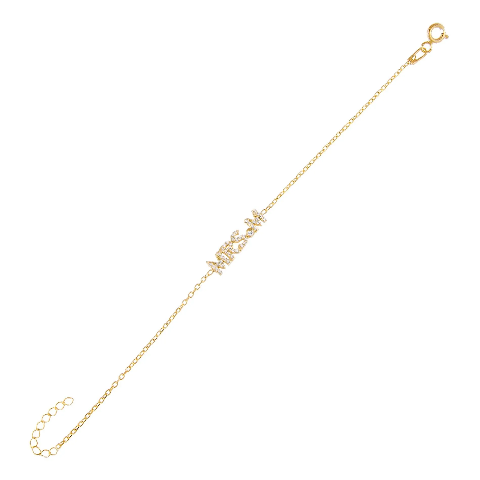 Pavé Mrs. Nameplate Bracelet sold by Adina Eden's