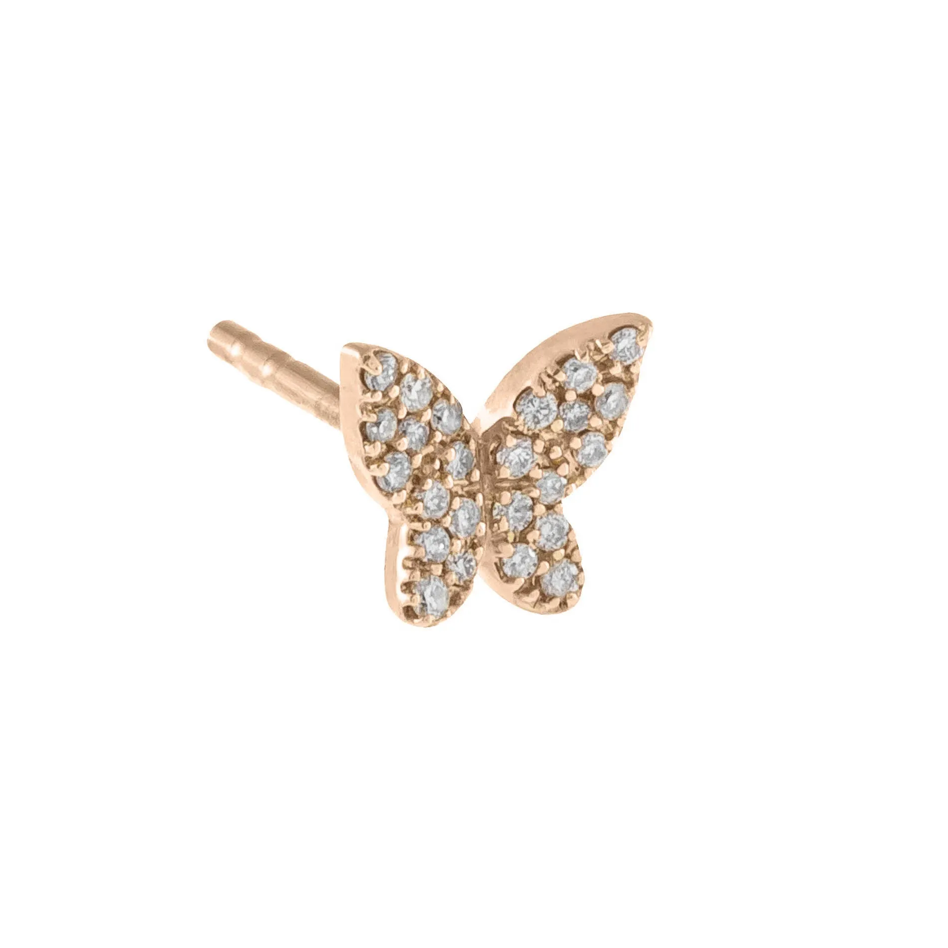 Diamond Butterfly Stud Earring 14K sold by Adina Eden's