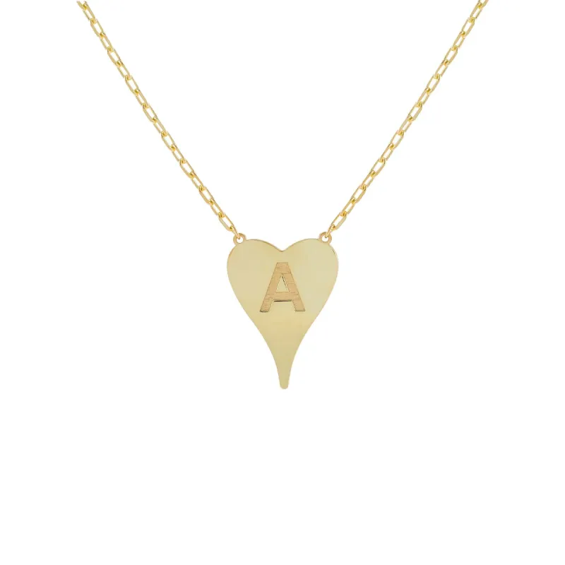 Initial Heart Link Necklace sold by Adina Eden's