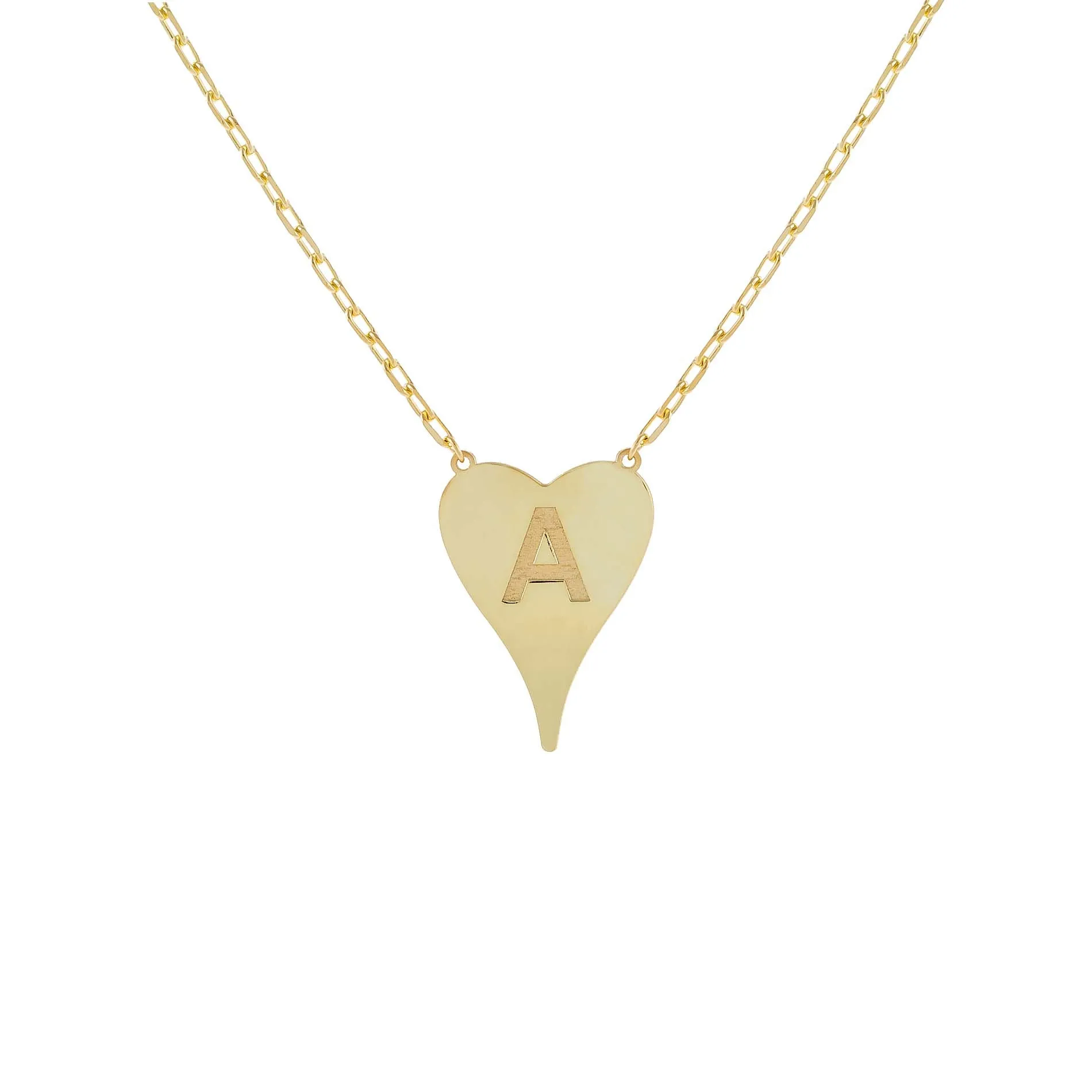 Initial Heart Link Necklace sold by Adina Eden's