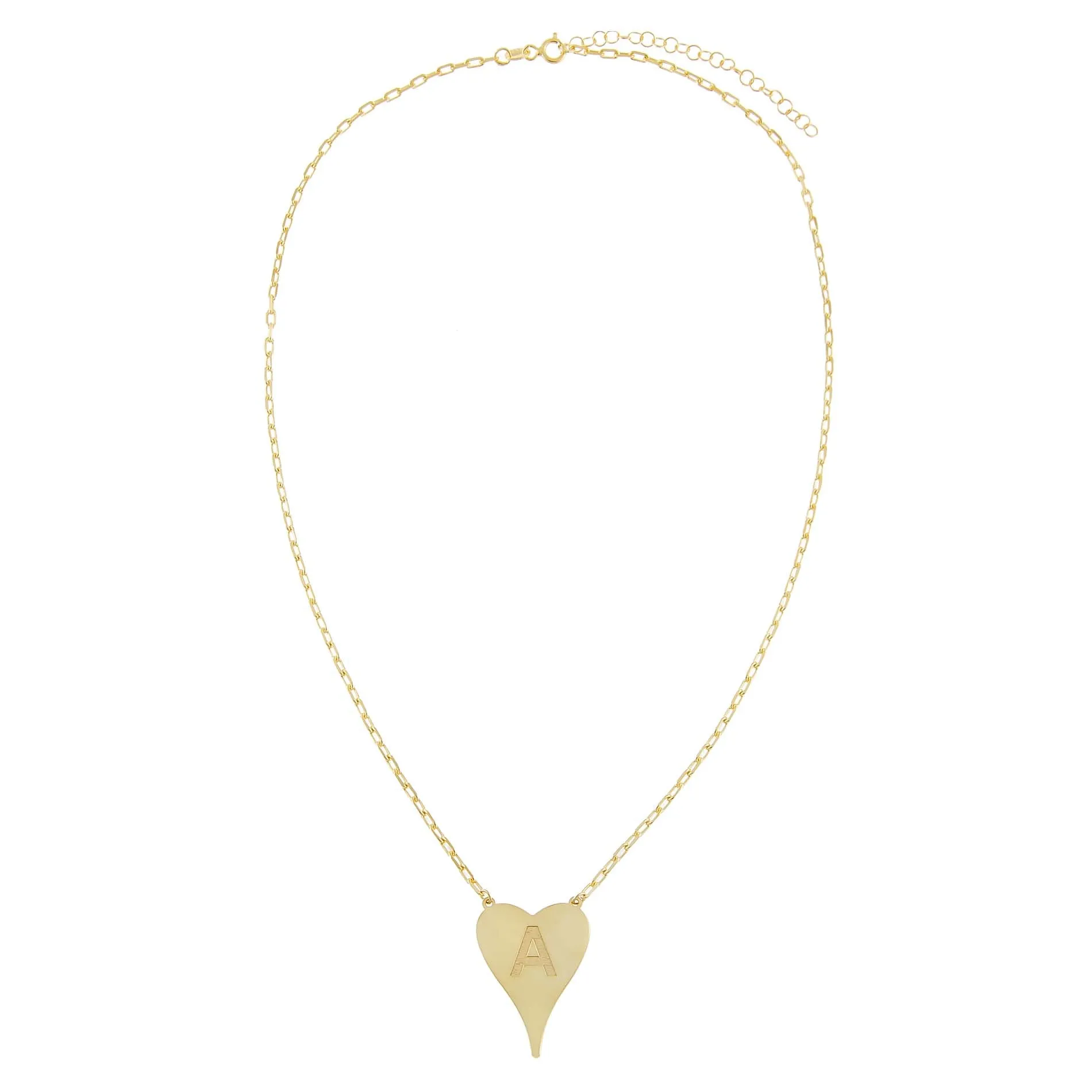 Initial Heart Link Necklace sold by Adina Eden's product image thumbnail 3