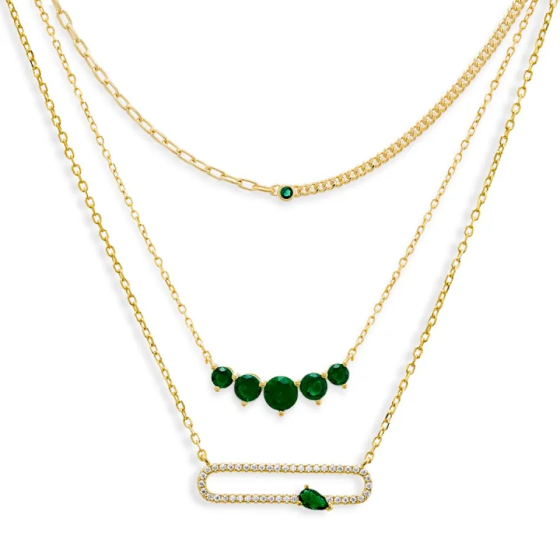 Green Team Necklace Combo Set sold by Adina Eden's