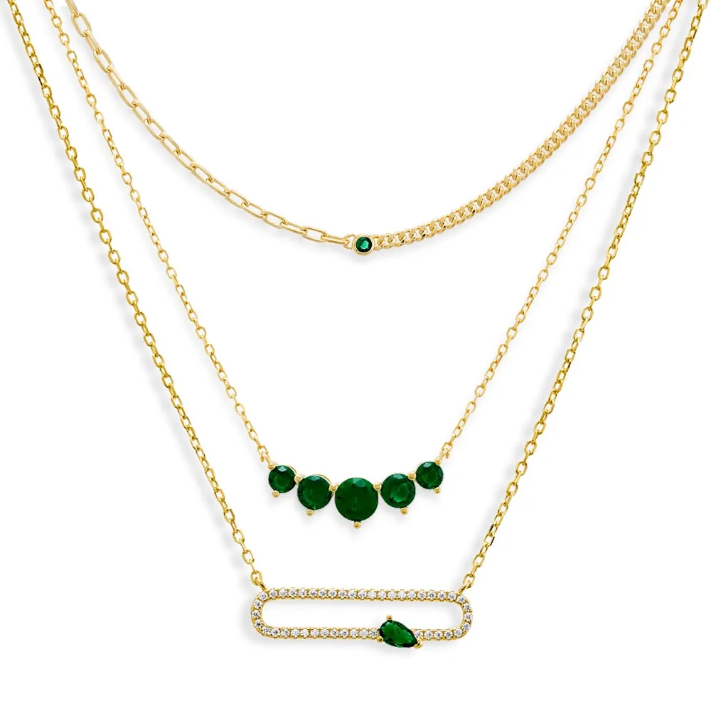 Green Team Necklace Combo Set sold by Adina Eden's