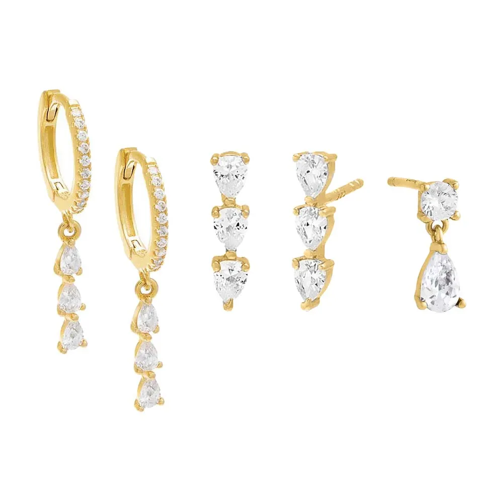 Teardrop Lover Earring Combo Set sold by Adina Eden's