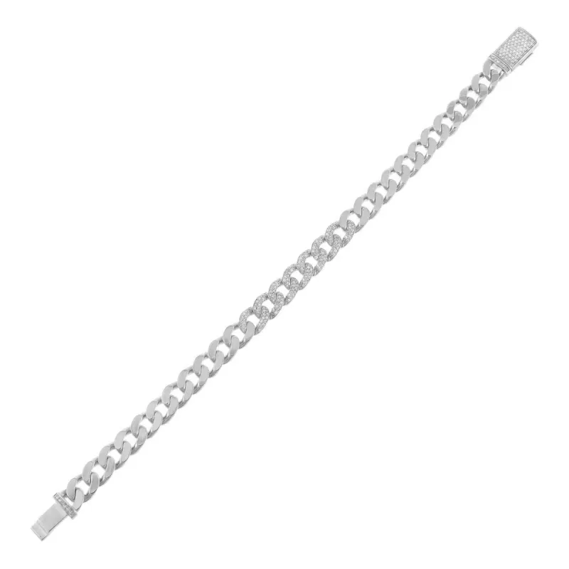Diamond Cuban Chain Link Bracelet 14K sold by Adina Eden's