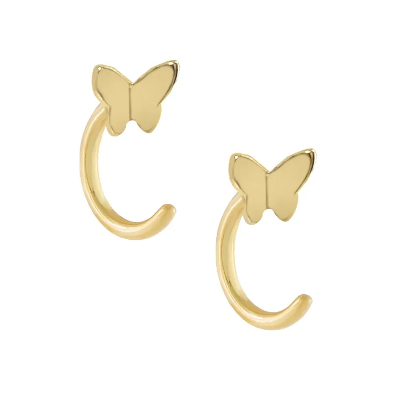 Butterfly Threader Hoop Earring sold by Adina Eden's