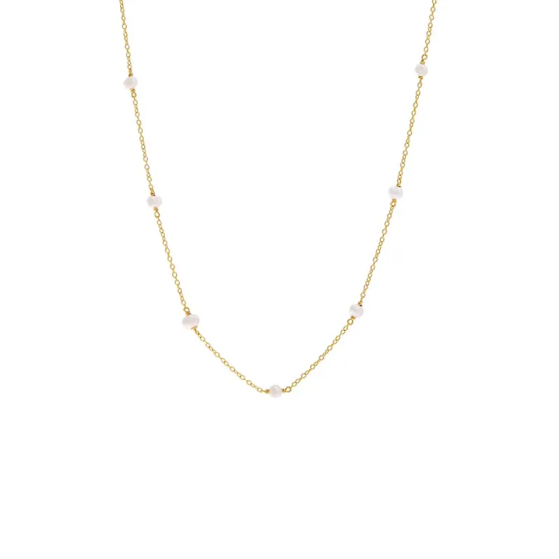 Pearl Embedded Chain Necklace sold by Adina Eden's