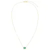 Emerald X Diamond Necklace 14K sold by Adina Eden's