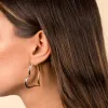 Solid Heart Shape Open Hoop Earring sold by Adina Eden's