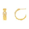 Pavé Accent Mariner Hoop Earring sold by Adina Eden's