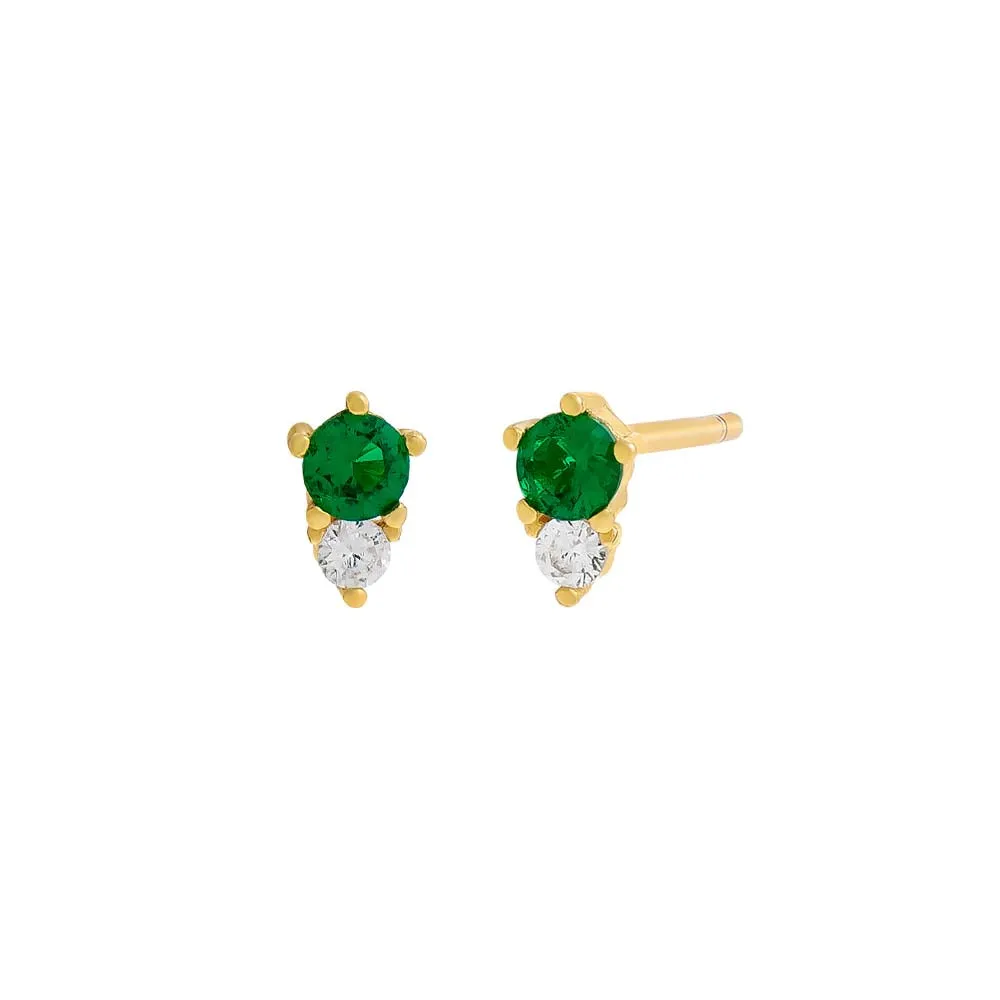 Colored Graduated Double Solitaire Stud Earring sold by Adina Eden's product image thumbnail 3
