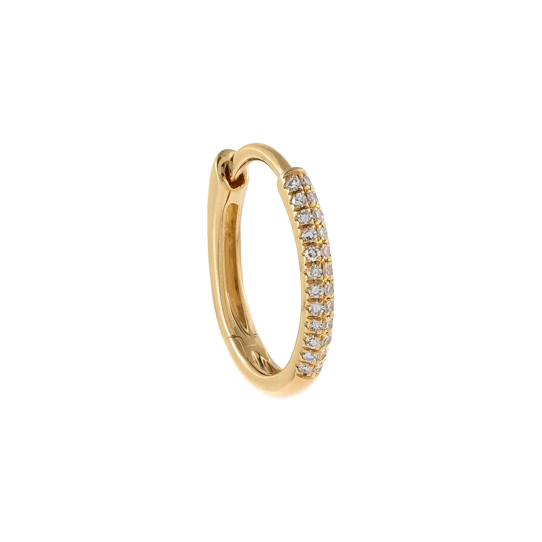 Diamond Oval Huggie Earring 14K sold by Adina Eden's product image thumbnail 4