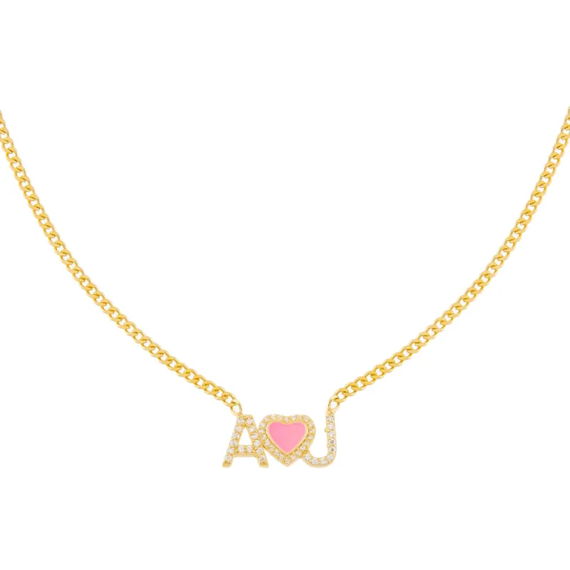 Enamel Heart Nameplate Choker sold by Adina Eden's