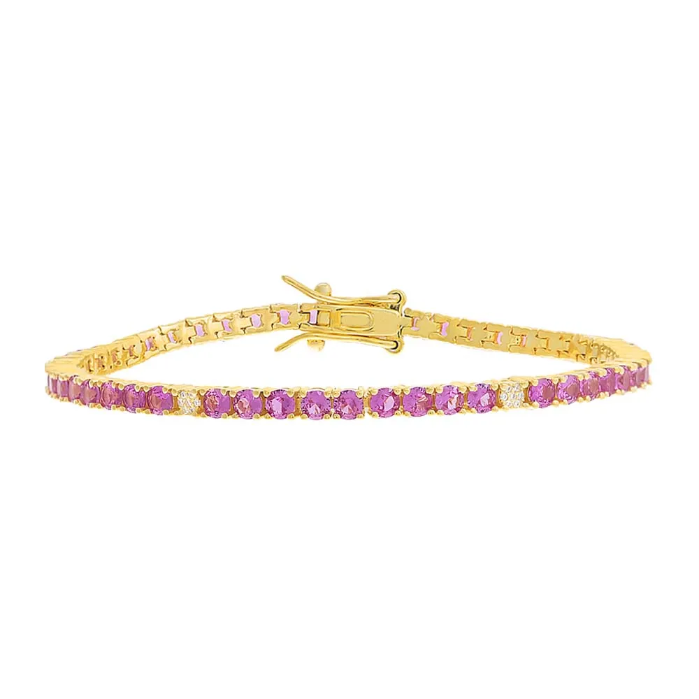 Pavé Accented Colored Tennis Bracelet sold by Adina Eden's product image thumbnail 4