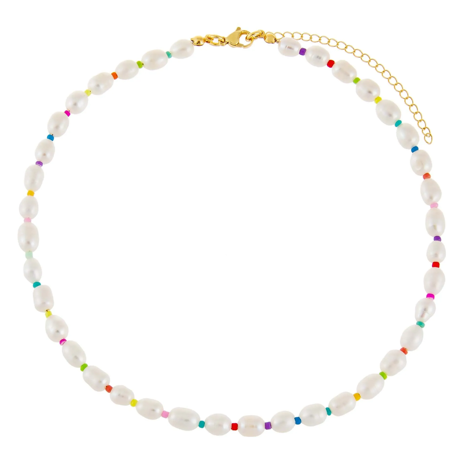 Multi Color Pearl Bead Necklace sold by Adina Eden's product image thumbnail 3